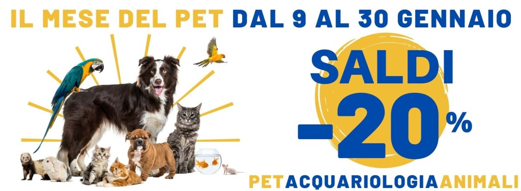 Il mese del pet: 9 - 30 Gennaio - mese del pet sconto 20%